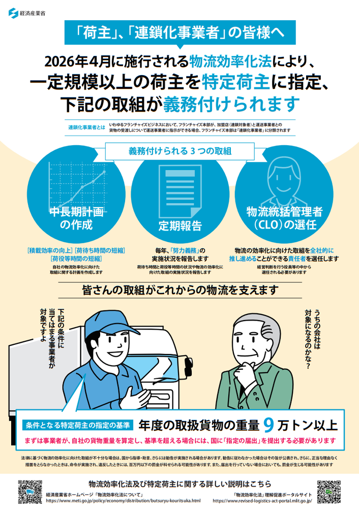 経産省 特定荷主普及啓発ポスター